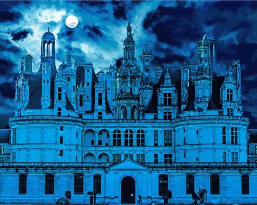 Creepy Castle Night Diamond Paintings