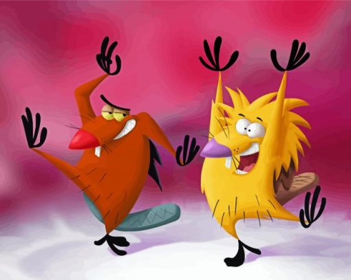 Daggett And Norbet Angry Beavers Diamond Paintings