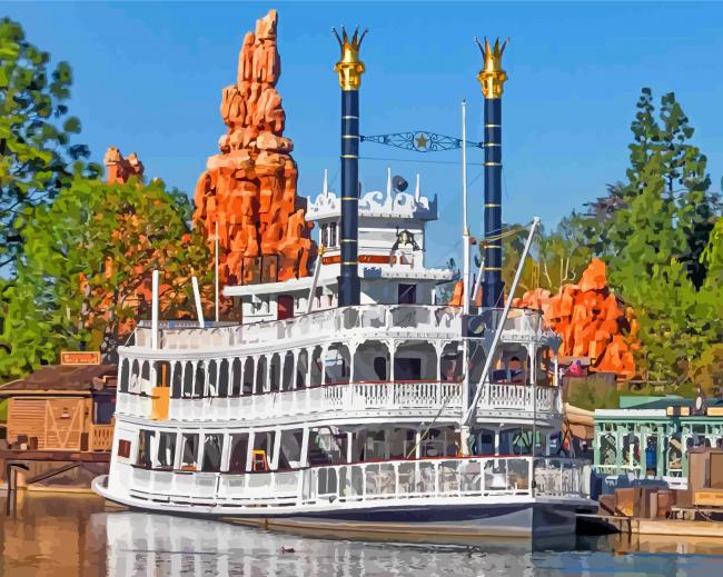 Disneyland Steamboat Diamond Paintings