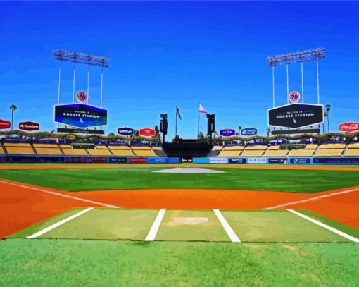 Dodger Stadium In Los Angeles Diamond Paintings