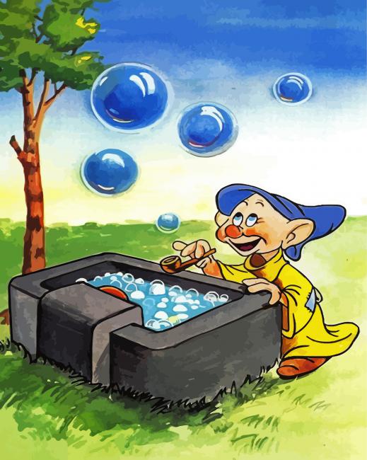 Dopey Blowing Bubles Diamond Paintings