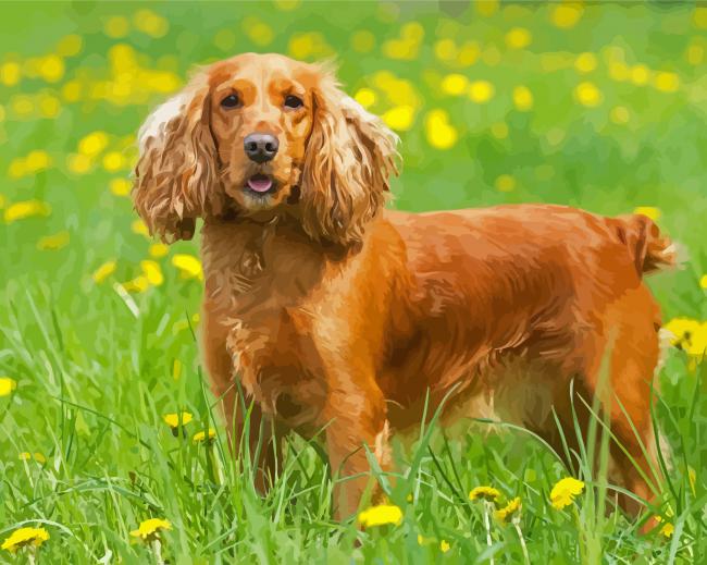 English Cocker Spaniel Dog Diamond Paintings