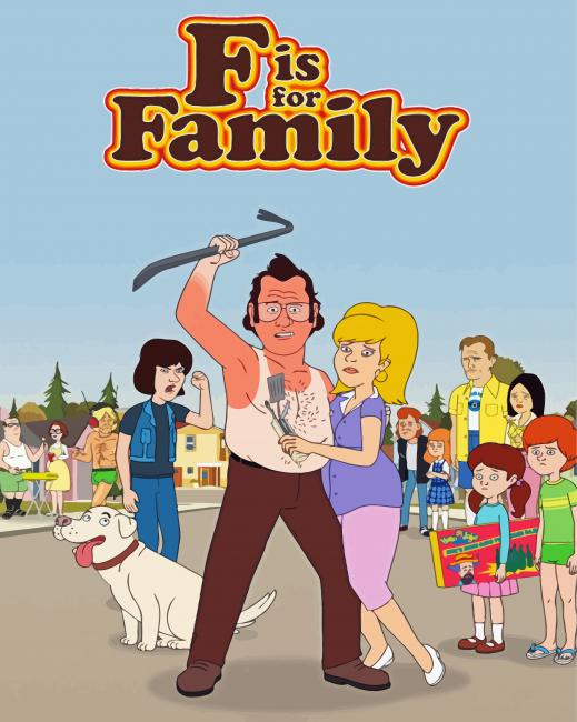 F Is For Family Animation Poster Diamond Paintings