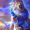 Fantasy Lion Roaring Diamond Paintings