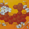 Flowers Honeycomb Diamond Paintings