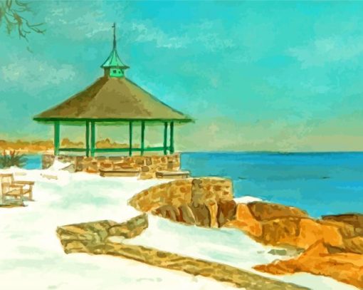 Gazebo by The Sea Diamond Paintings