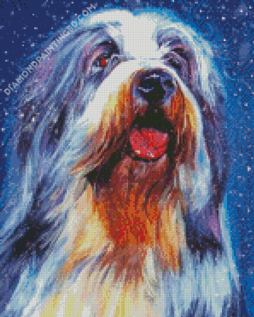 Bearded Collie Dog Art Diamond Paintings