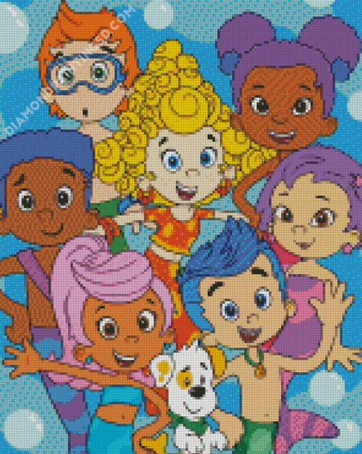 Bubble Guppies Characters Art Diamond Paintings