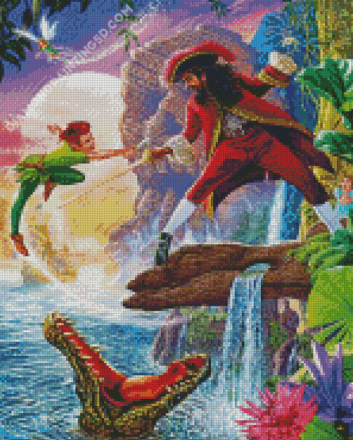 Captain Hook Fighting With Peter Pan Diamond Paintings