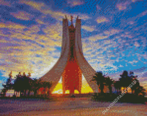 Monument Of The Martyr Algeria At Sunset Diamond Paintings