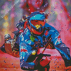 Paintball Game Player Diamond Paintings