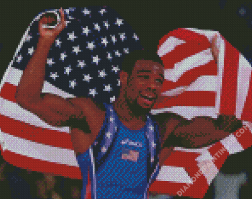 Wrestler Jordan Burroughs Diamond Paintings