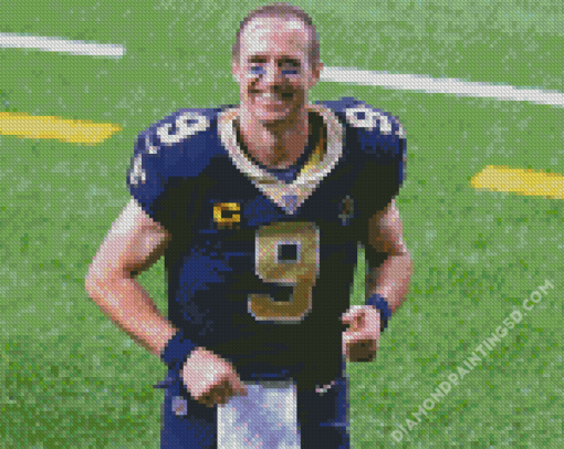 American Football Player Drew Brees Diamond Paintings