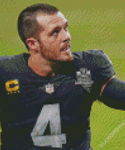 American Football Quarterback Derek Carr Diamond Paintings