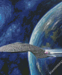 Starship Entreprise In The Starry Space Diamond Paintings