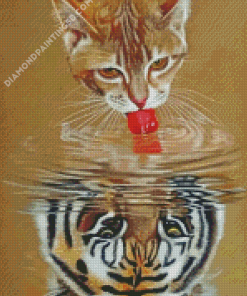 Tiger Water Reflection Diamond Paintings