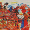 Women In Sicilian Cart Diamond Paintings