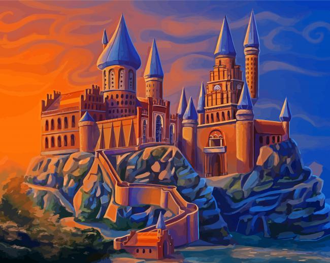 Harry Potter Castle Illustration Diamond Paintings