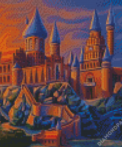 Harry Potter Castle Illustration Diamond Paintings