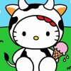 Hello Kitty Cow Diamond Paintings