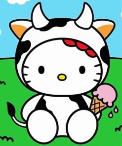 Hello Kitty Cow Diamond Paintings