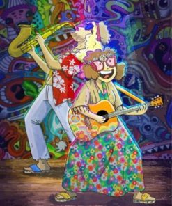 Hippie Couple Diamond Paintings