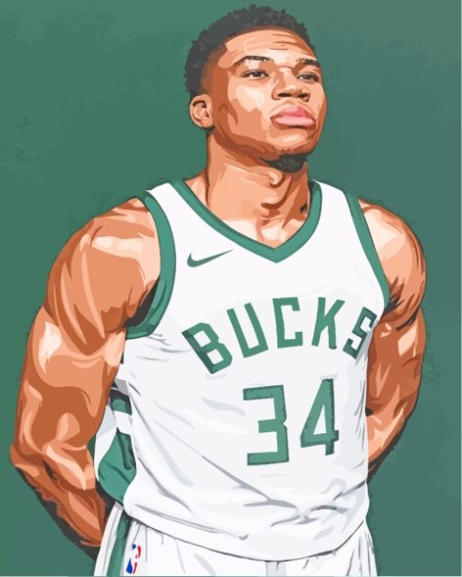 Illustration Giannis Antetokounmpo Diamond Paintings