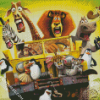 Madagascar Escape Animated Movie Diamond Paintings