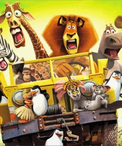 Madagascar Escape Animated Movie Diamond Paintings