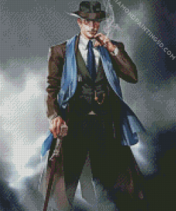 Mafia Man Smoking Diamond Paintings