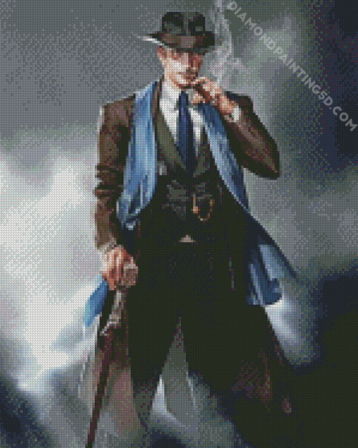 Mafia Man Smoking Diamond Paintings