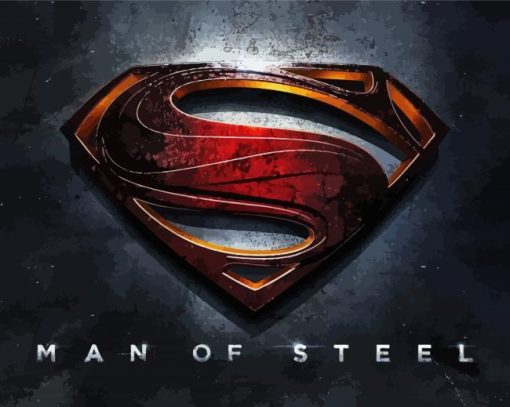 Man Of Steel Superman Symbol Diamond Paintings