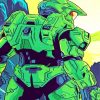 Master Chief Halo Game Diamond Paintings