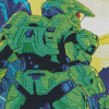 Master Chief Halo Game Diamond Paintings