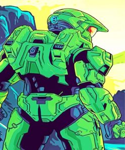 Master Chief Halo Game Diamond Paintings