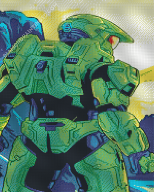 Master Chief Halo Game Diamond Paintings