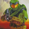 Master Chief Halo Video Game Diamond Paintings