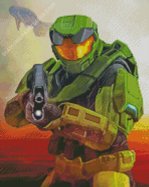 Master Chief Halo Video Game Diamond Paintings