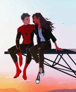 Michelle Jones And Spider Man Art Diamond Paintings