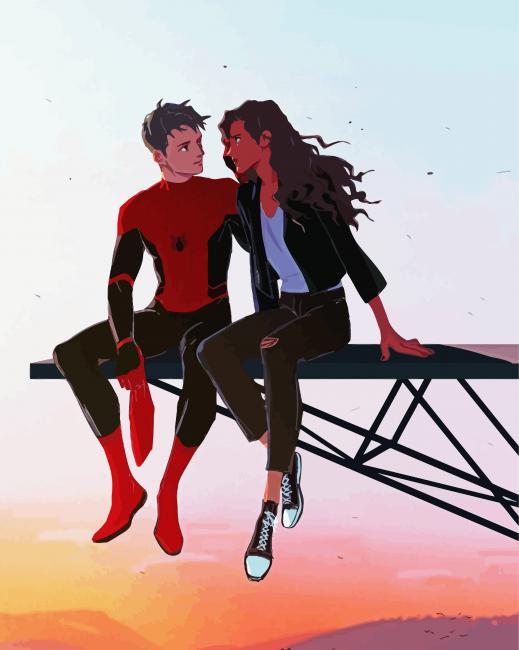 Michelle Jones And Spider Man Art Diamond Paintings