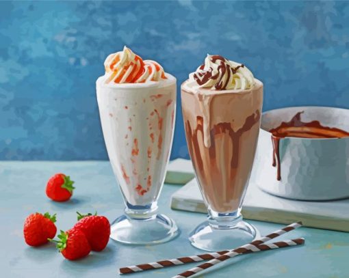 Milkshake Drinks Diamond Paintings