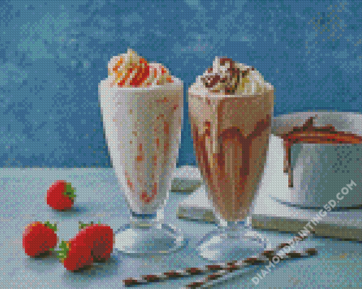 Milkshake Drinks Diamond Paintings