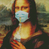 Monalisa With Mask Diamond Paintings