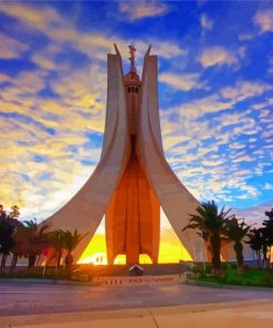 Monument Of The Martyr Algeria At Sunset Diamond Paintings