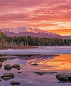 Mount Katahdin At Sunrise Diamond Paintings