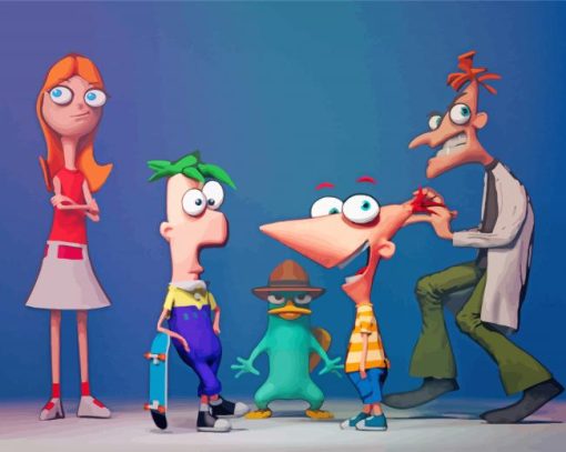 Phineas And Ferb Characters Diamond Paintings