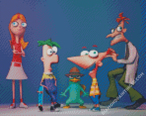 Phineas And Ferb Characters Diamond Paintings