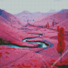 Pink Landscape Diamond Paintings