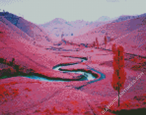 Pink Landscape Diamond Paintings