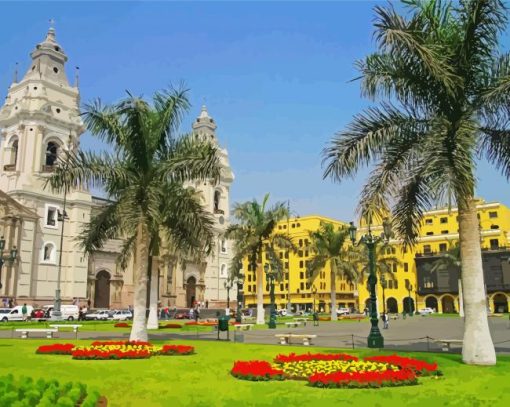 Plaza De Armas De Lima Diamond Paintings